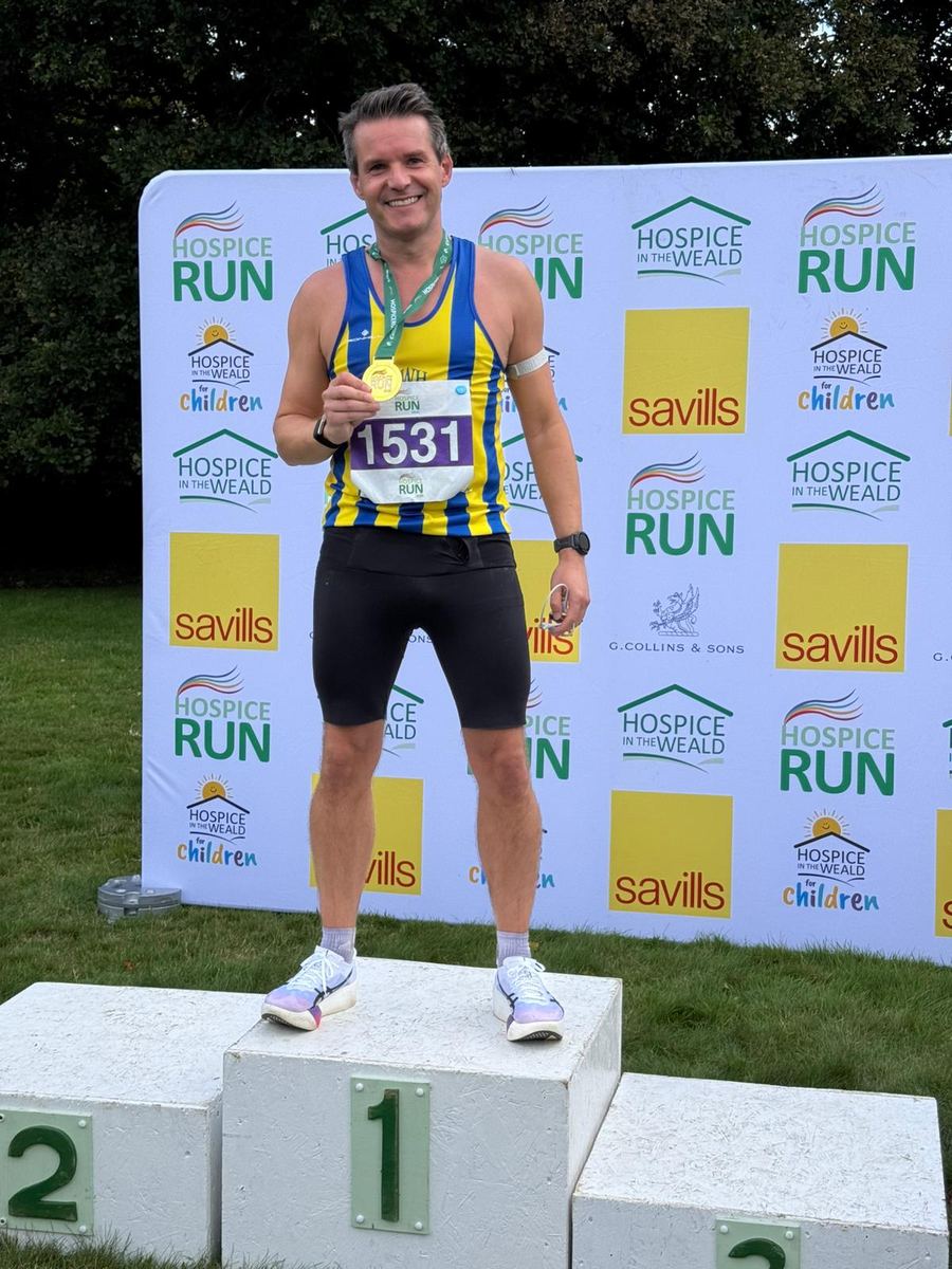 Gareth on the top step of the podium with his winner's medal